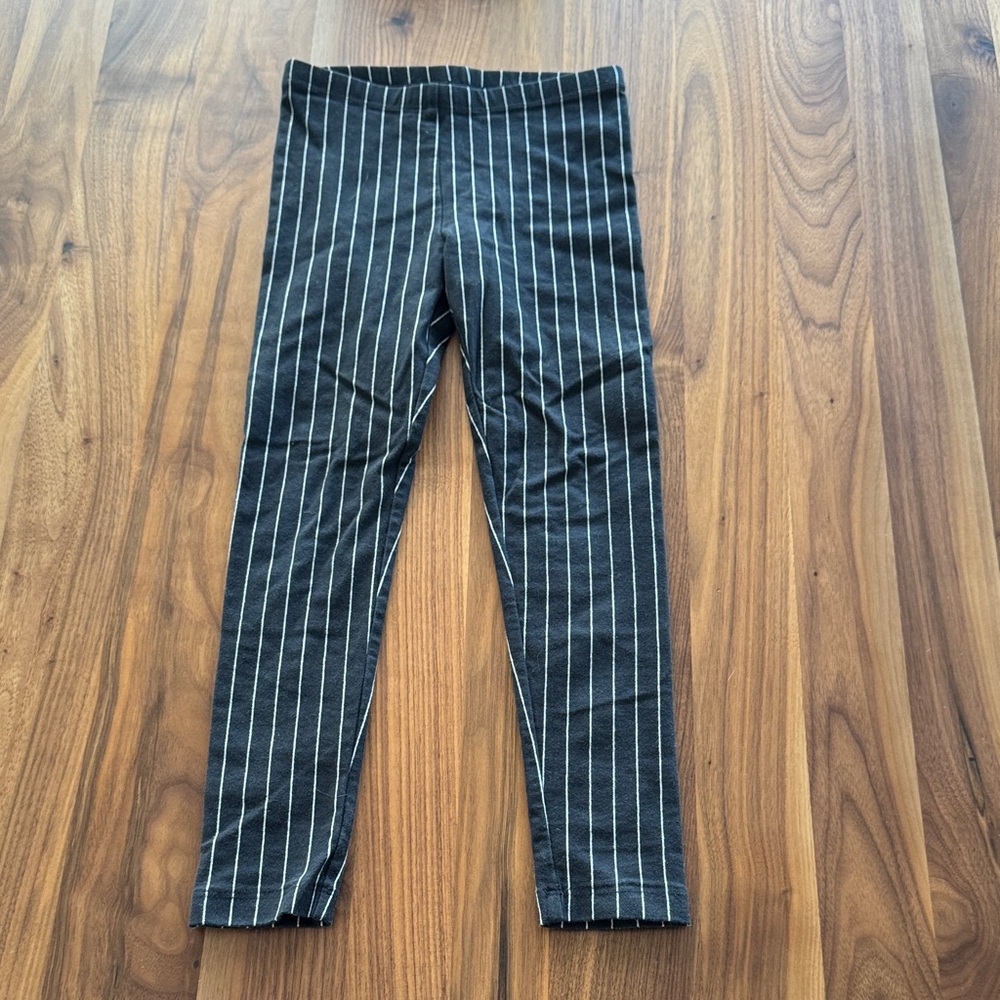 Black and White Striped Leggings